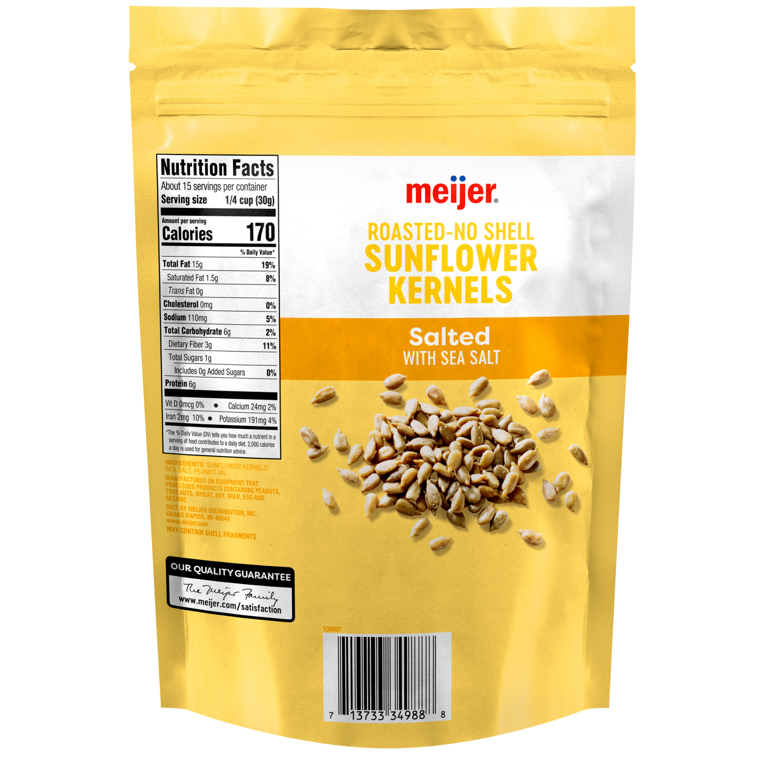 slide 2 of 2, Meijer Sunflower Kernals Salted, 16 oz