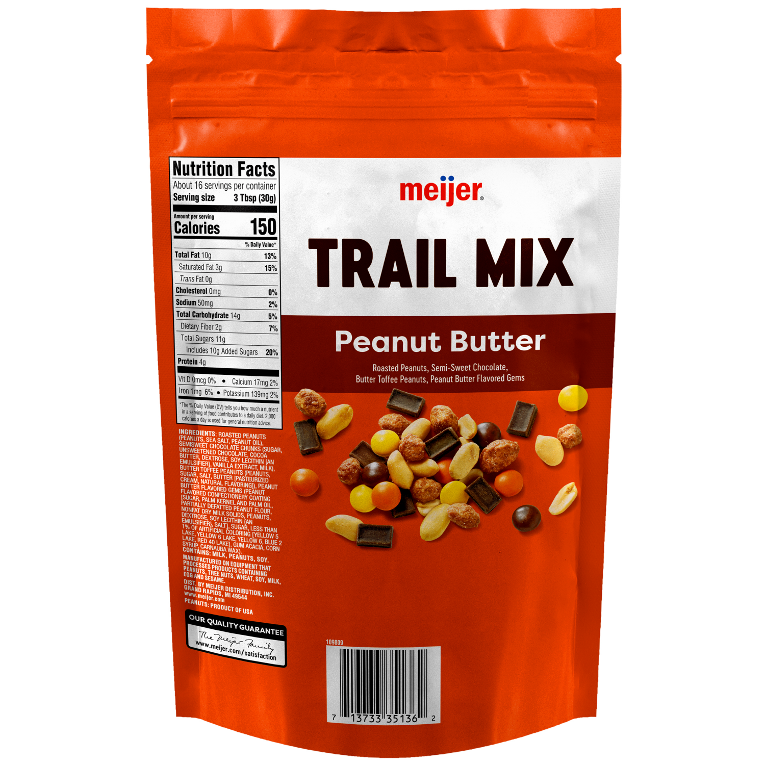 slide 2 of 2, Meijer Peanut Butter Trail Mix, 17 OZ, 17 oz