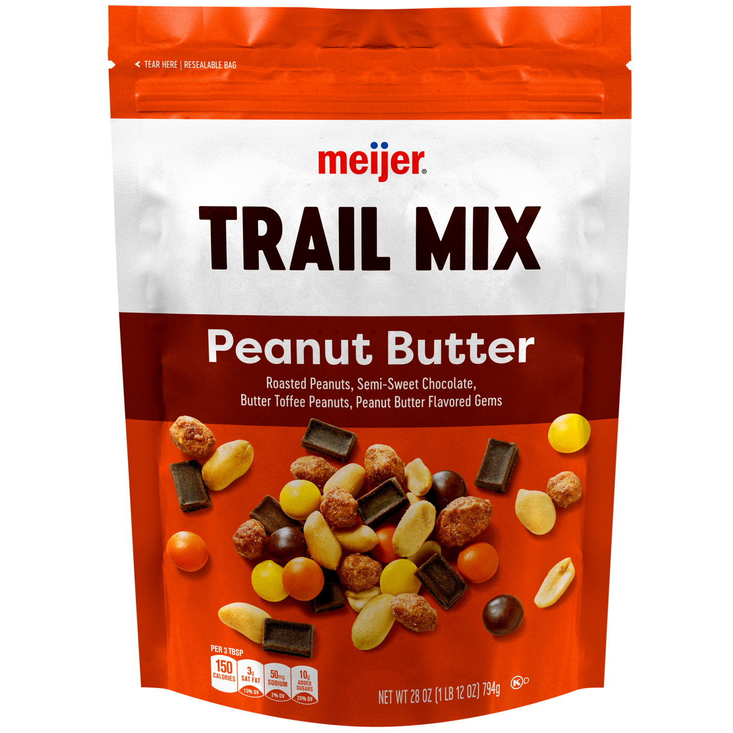 slide 1 of 2, Meijer Peanut Butter Trail Mix, 28 oz
