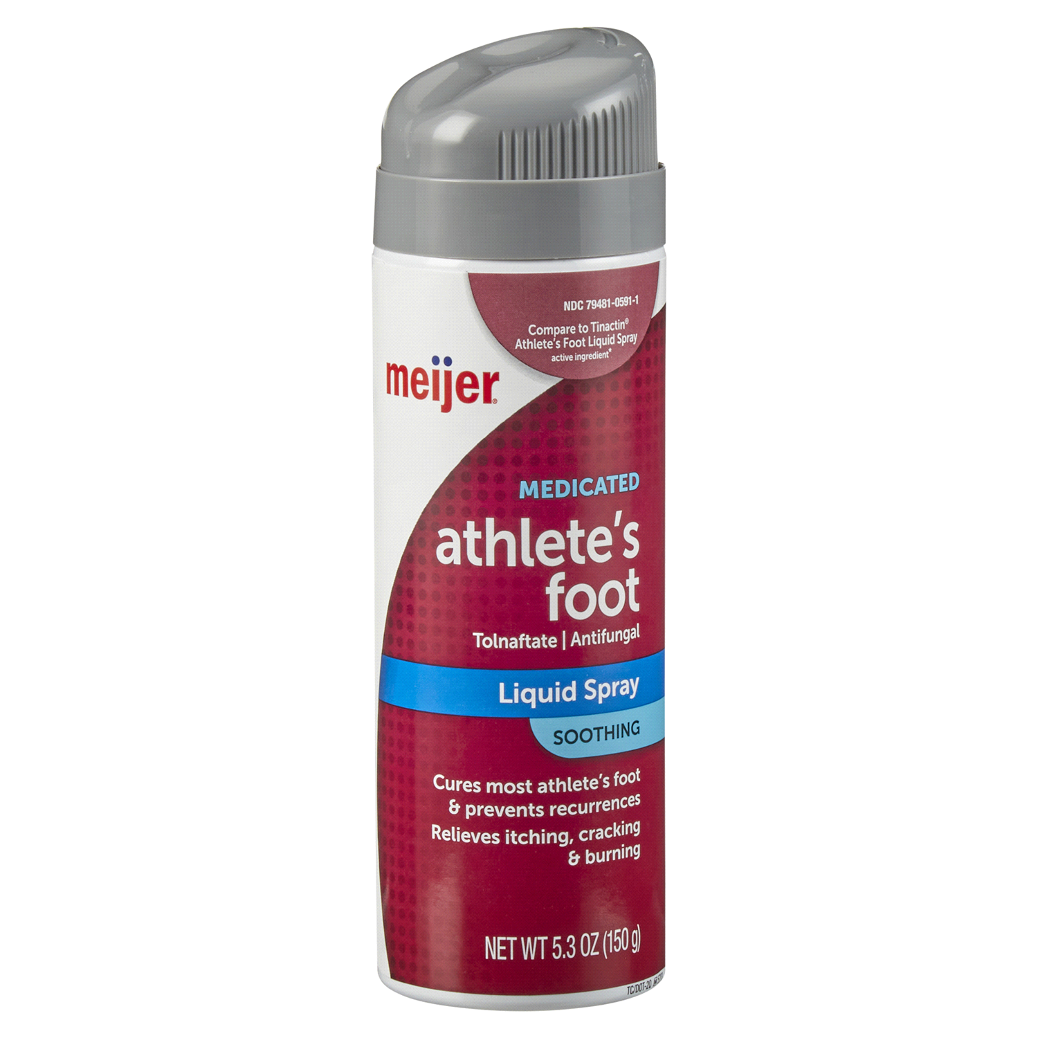 slide 1 of 5, Meijer Medicated Athlete's Foot Liquid Spray, Antifungal, 5.3 oz, 5.3 oz