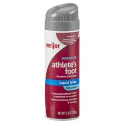 Meijer Medicated Athlete's Foot Liquid Spray, Antifungal, 5.3 oz
