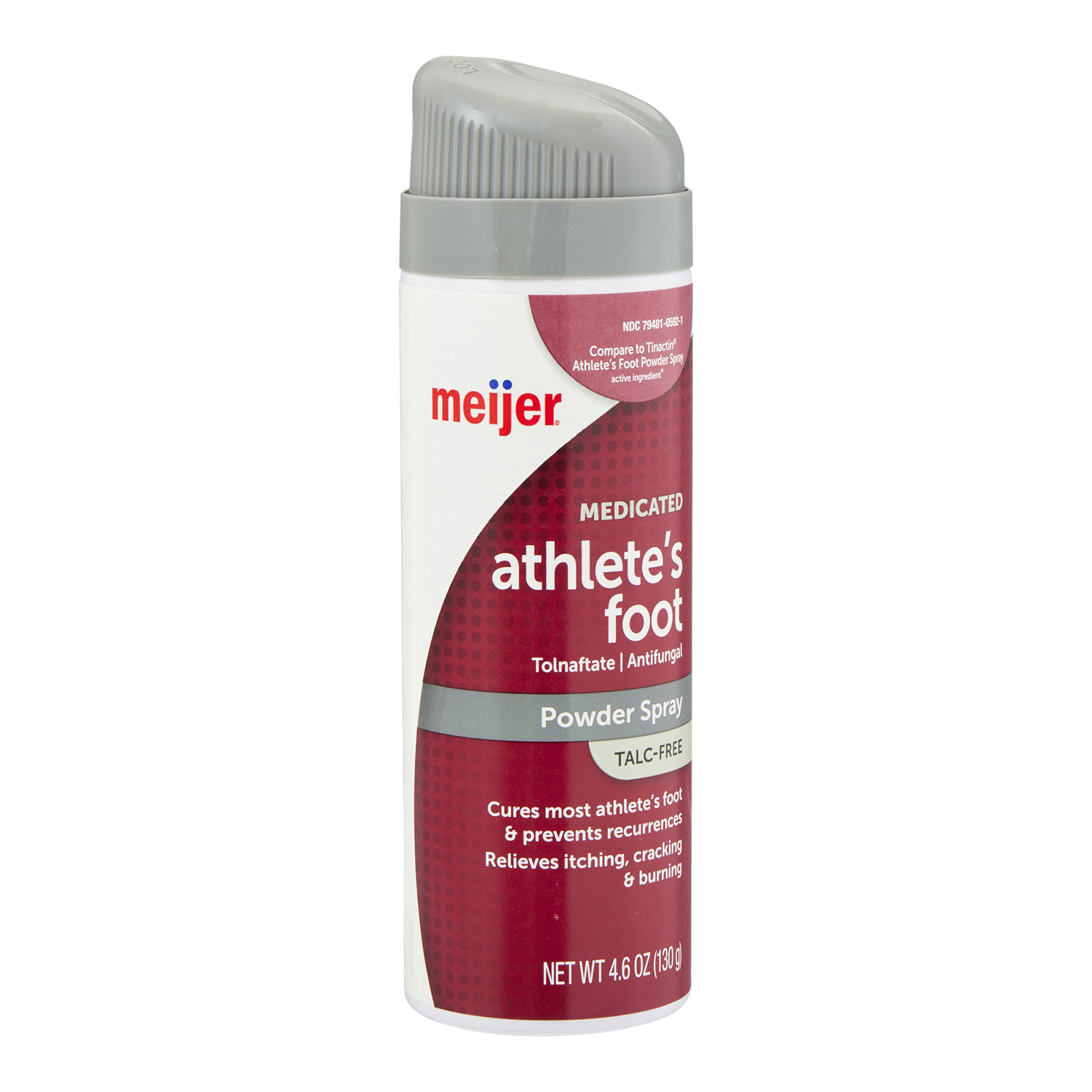 slide 4 of 5, Meijer Tolnaf Powder Foot Spray, 4.6 oz