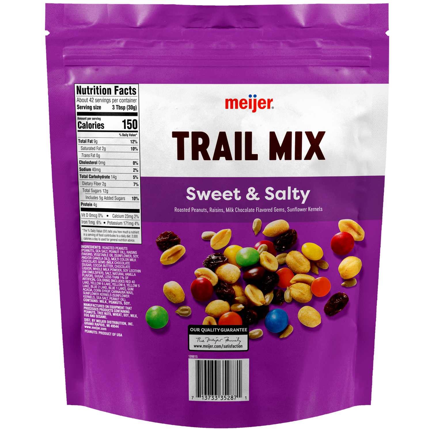 slide 2 of 2, Meijer Sweet and Salty Trail Mix, 44 OZ, 44 oz