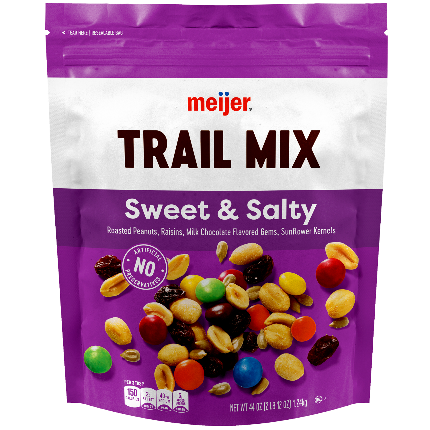 slide 1 of 2, Meijer Sweet and Salty Trail Mix, 44 OZ, 44 oz