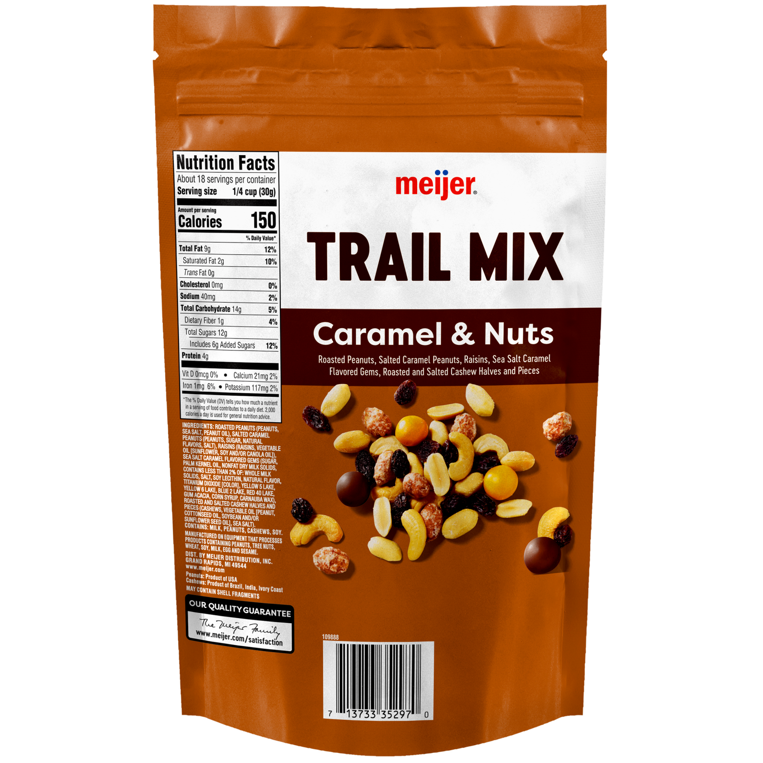 slide 2 of 2, Meijer Caramel and Nuts Trail Mix, 19 OZ, 19 oz