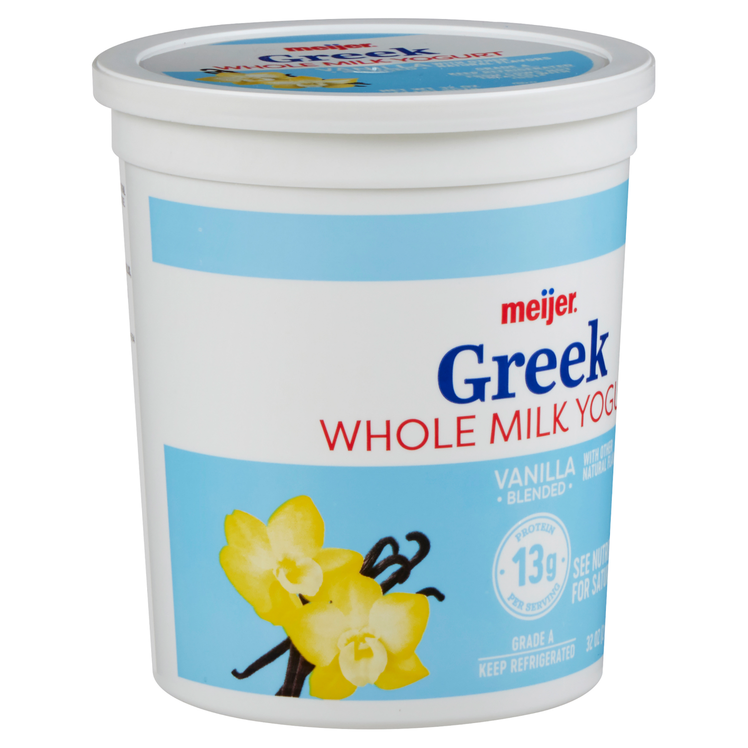 slide 4 of 5, Meijer Greek Yogurt Whole Milk Vanilla 32 Oz, 32 oz