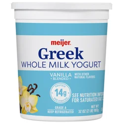 Meijer Whole Milk Vanilla Greek Yogurt
