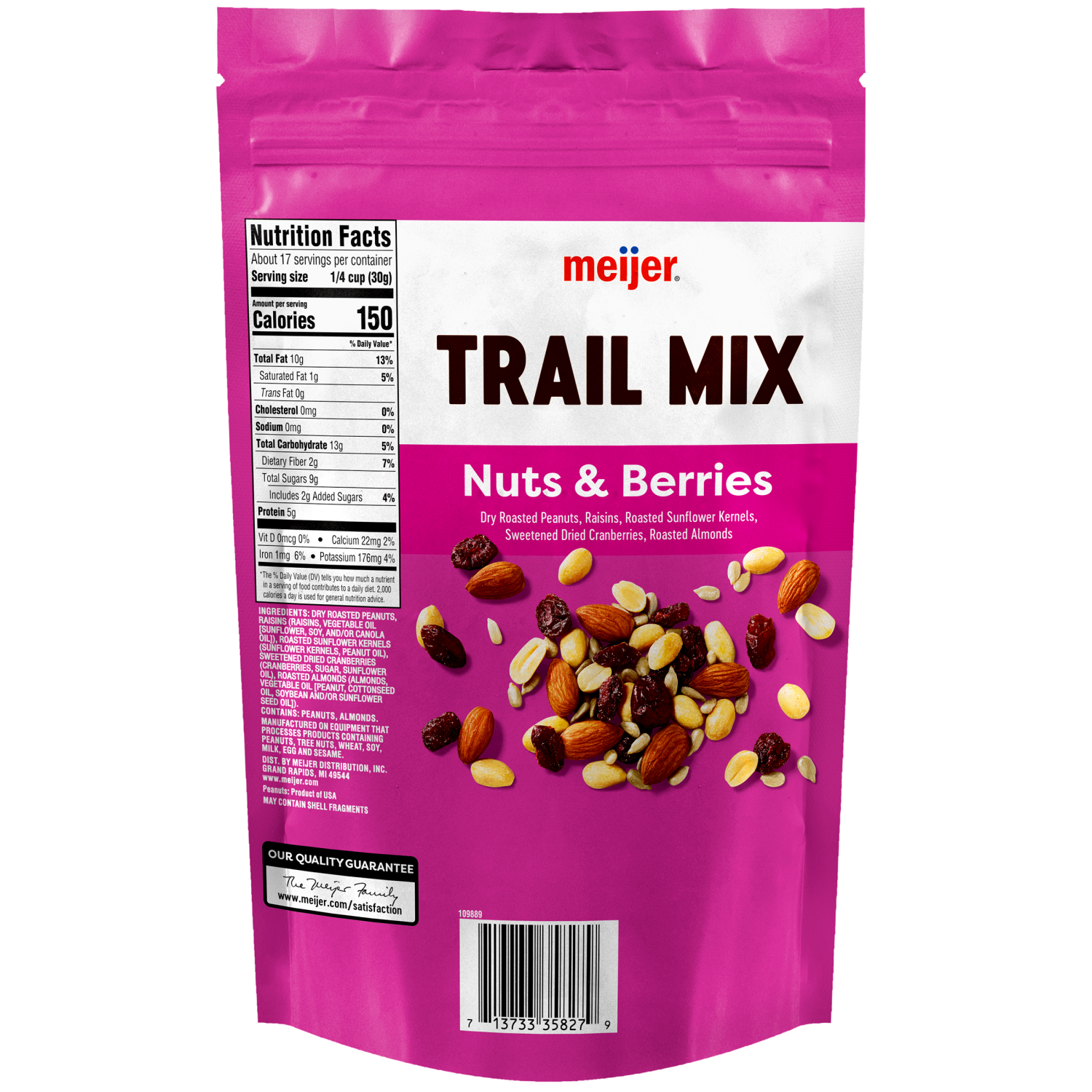 slide 2 of 2, Meijer Nuts and Berries Trail Mix, 18 oz