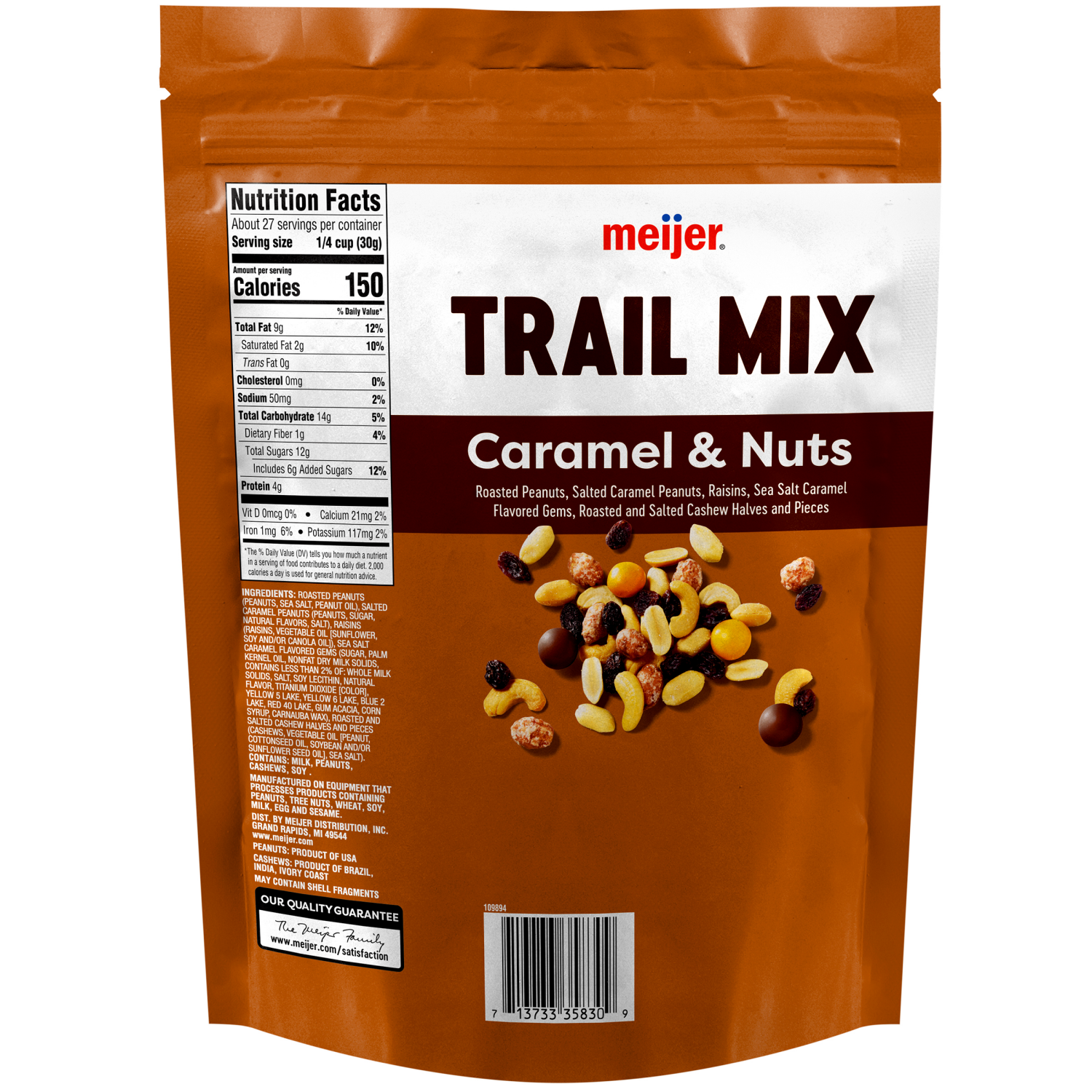 slide 2 of 2, Meijer Caramel and Nuts Trail Mix, 28 oz