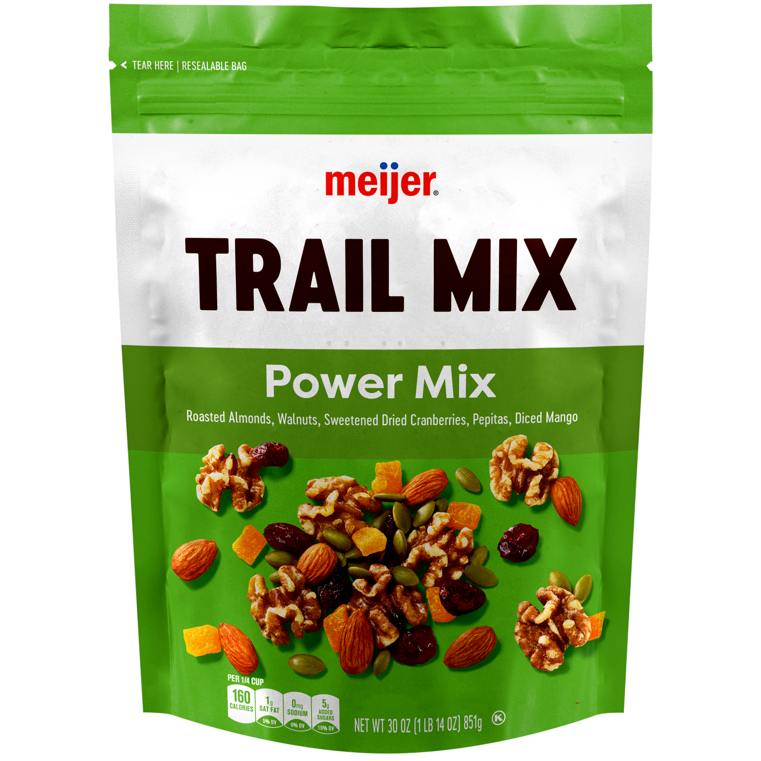 slide 1 of 2, Meijer Power Mix Trail Mix, 30 oz