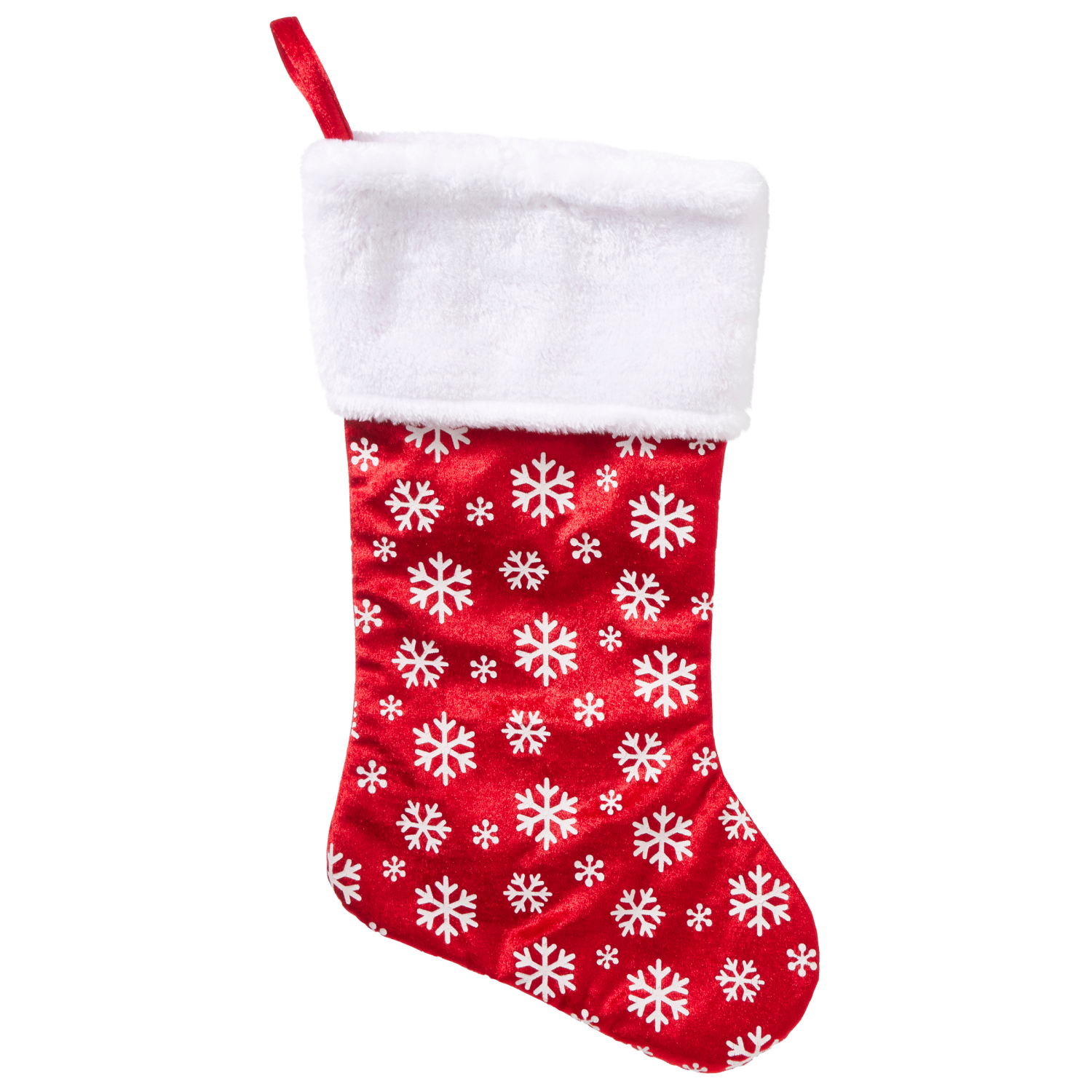 slide 1 of 2, December Home DH Stocking With Snowflake Print 20 Inch, 20 in