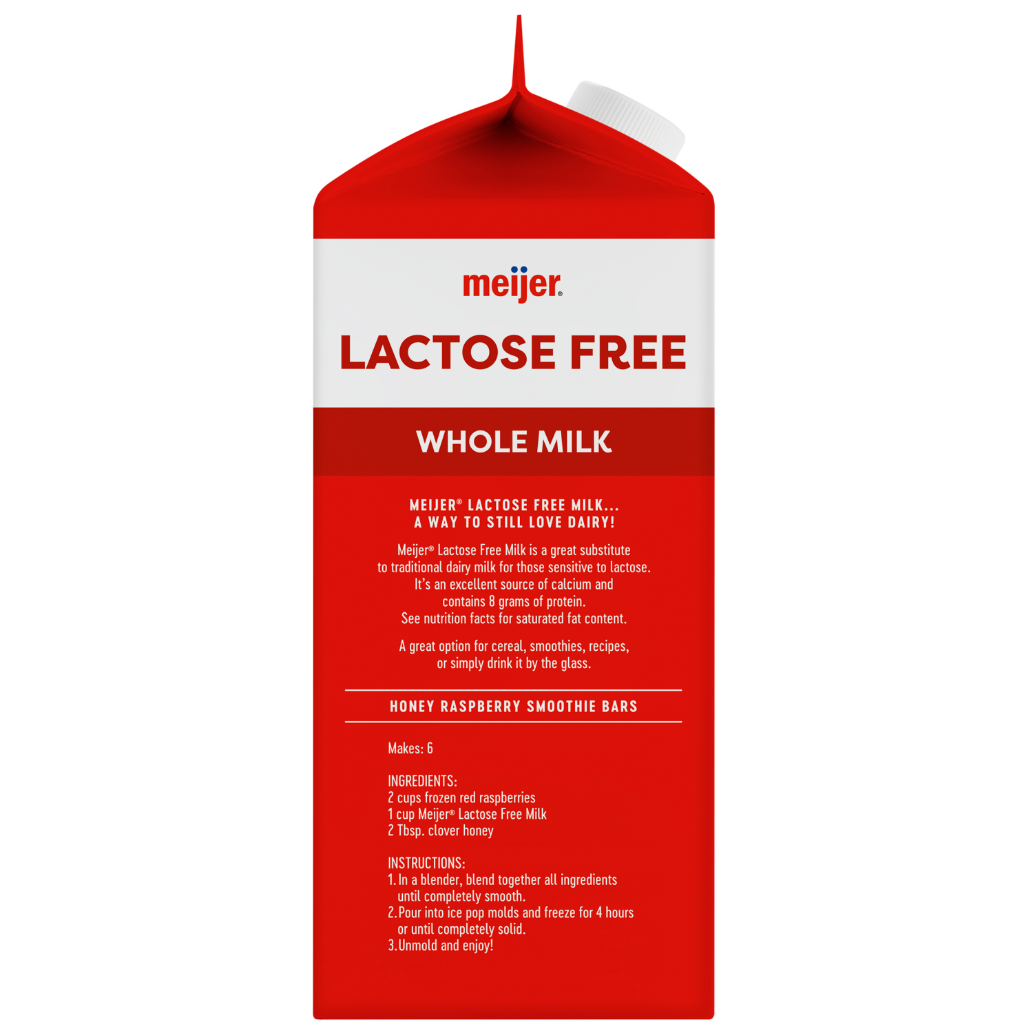 slide 2 of 3, Meijer Lactose Free Whole Milk, 1/2 gal