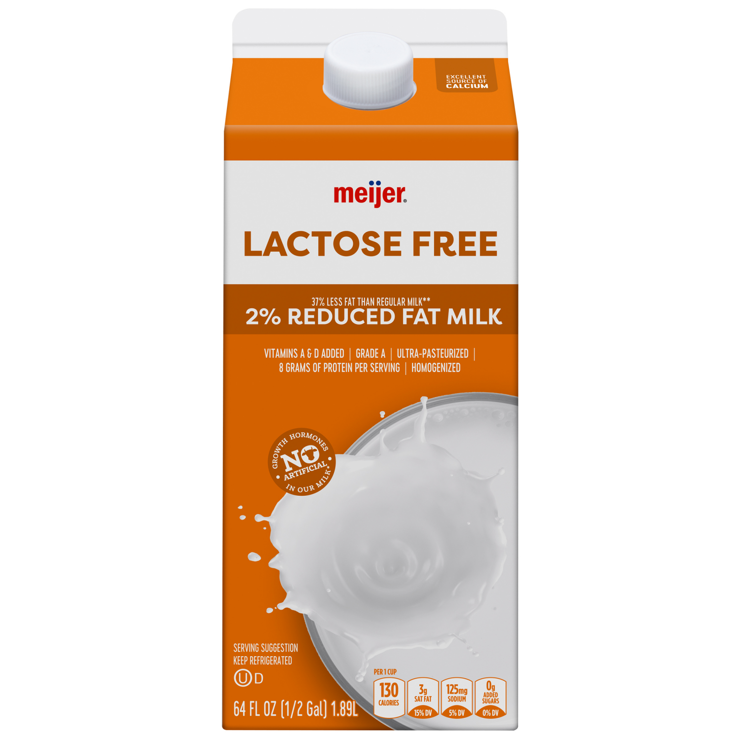 slide 1 of 3, Meijer Lactose Free 2% Milk, 1/2 gal