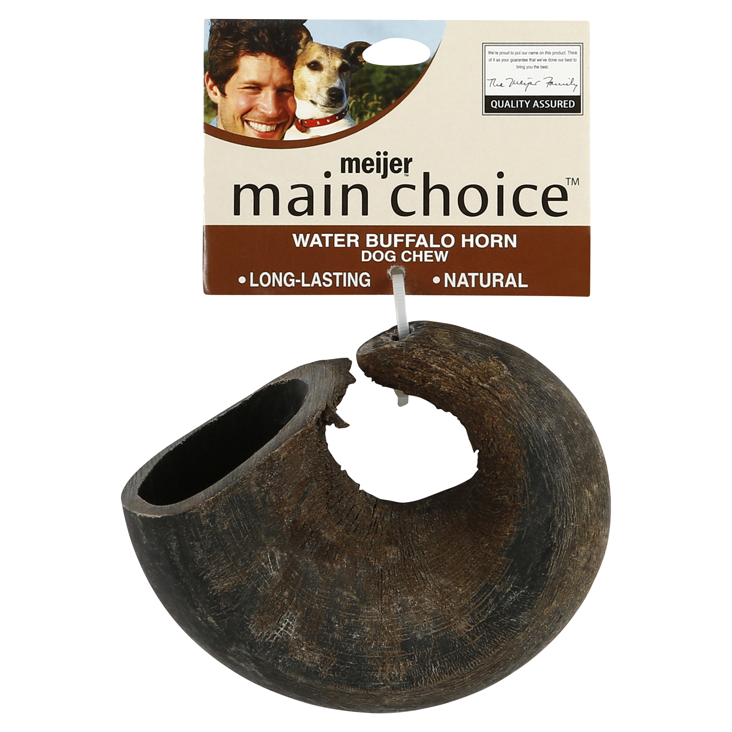 slide 1 of 2, Meijer Medium Buffalo Horn Dog Chew, 1 ct