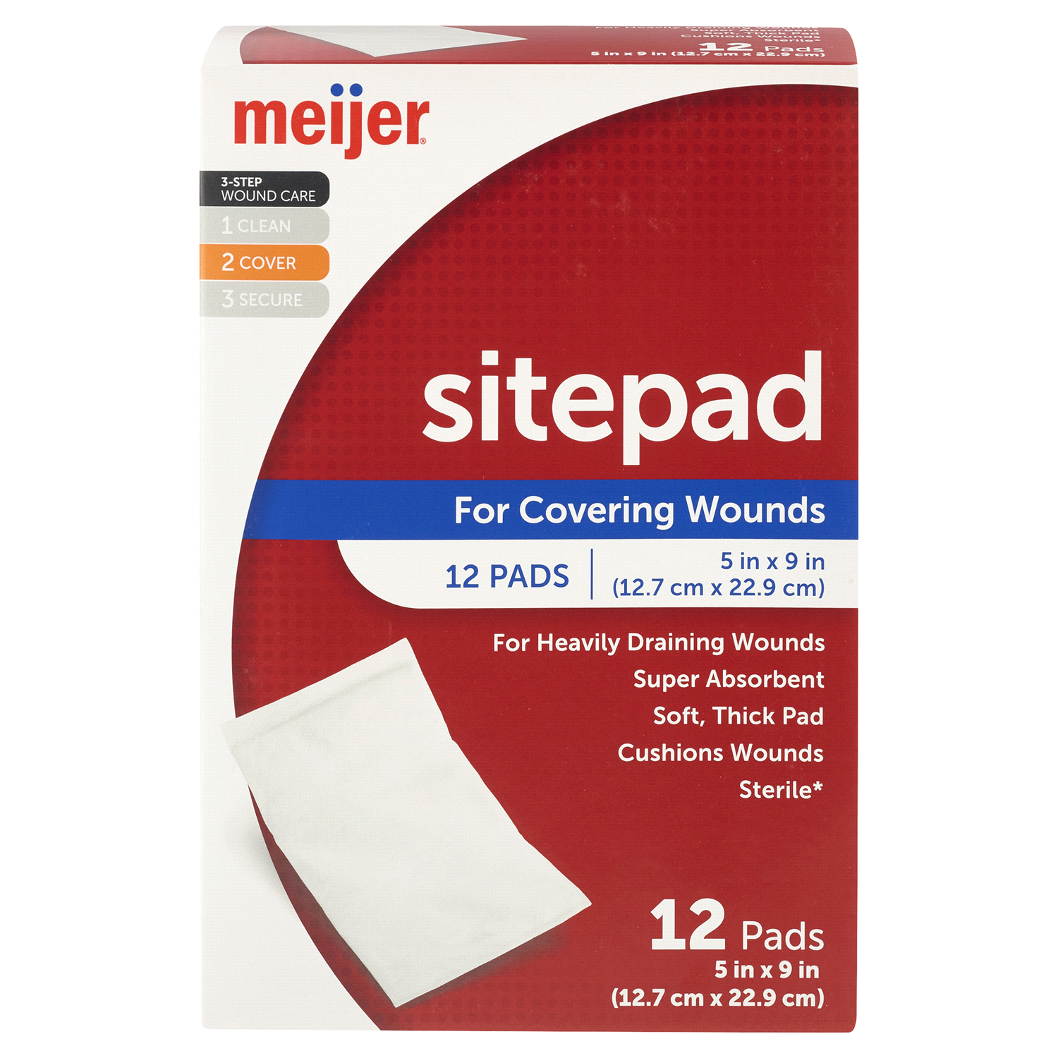 slide 1 of 2, Meijer Site Pad 5"x9", 12 ct