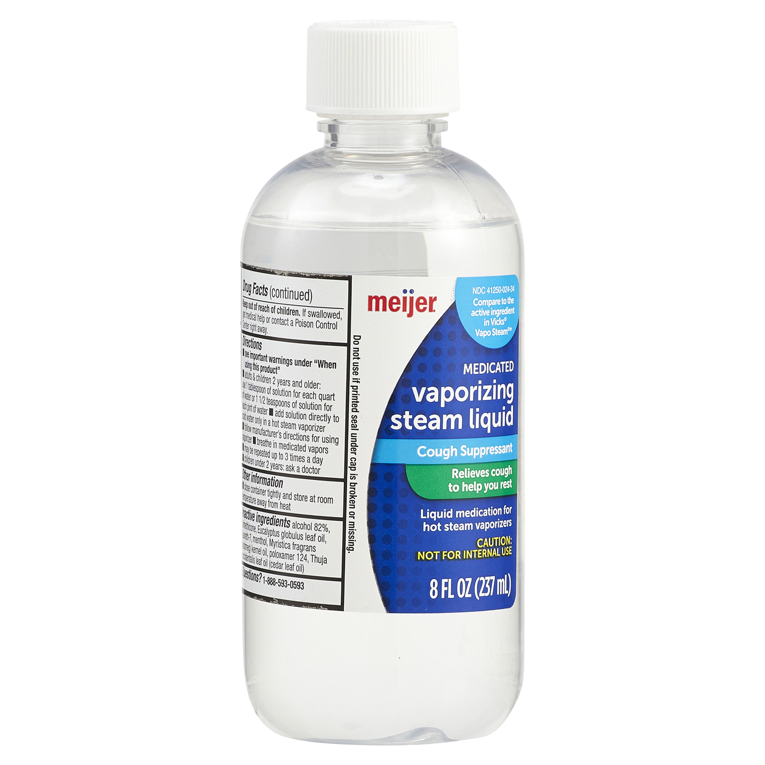 slide 4 of 5, Meijer Medicated Vaporizing Steam Liquid, 8 oz