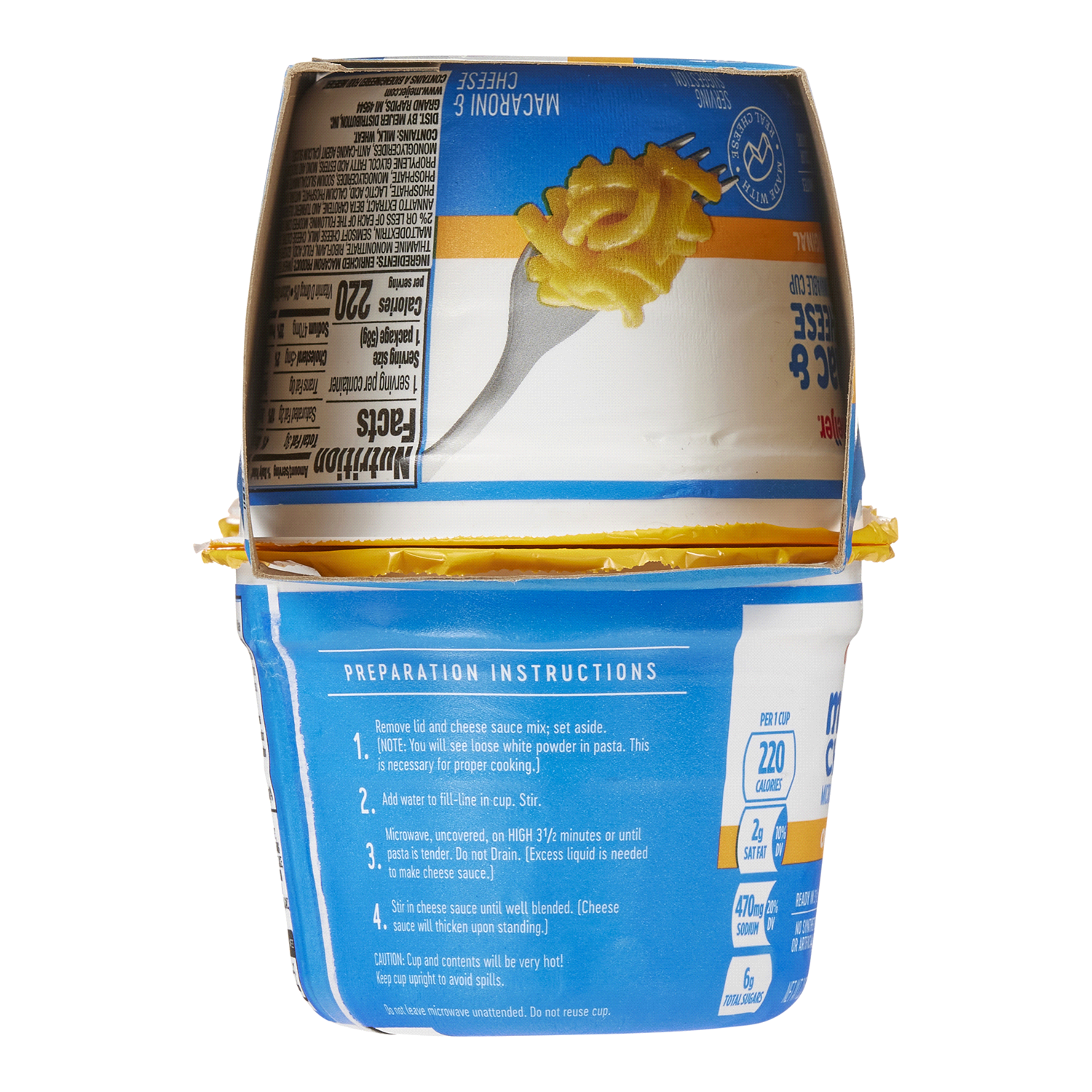 slide 2 of 5, Meijer Original Macaroni and Cheese Microwavable Cups, 4 ct