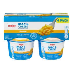 Meijer Original Macaroni And Cheese Microwavable Cups, 4 Pack