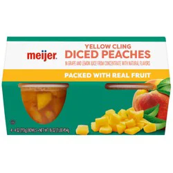 Diced Peaches In 100% Juice, 4 Pack