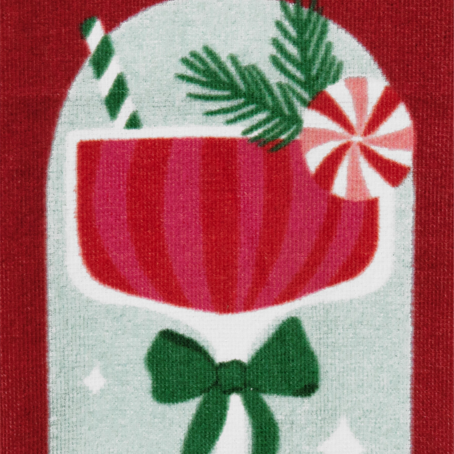 slide 2 of 2, December Home Red Peppermint Martini Digital Print Velour Kitchen Towel, 16 In X 25 In, 1 ct