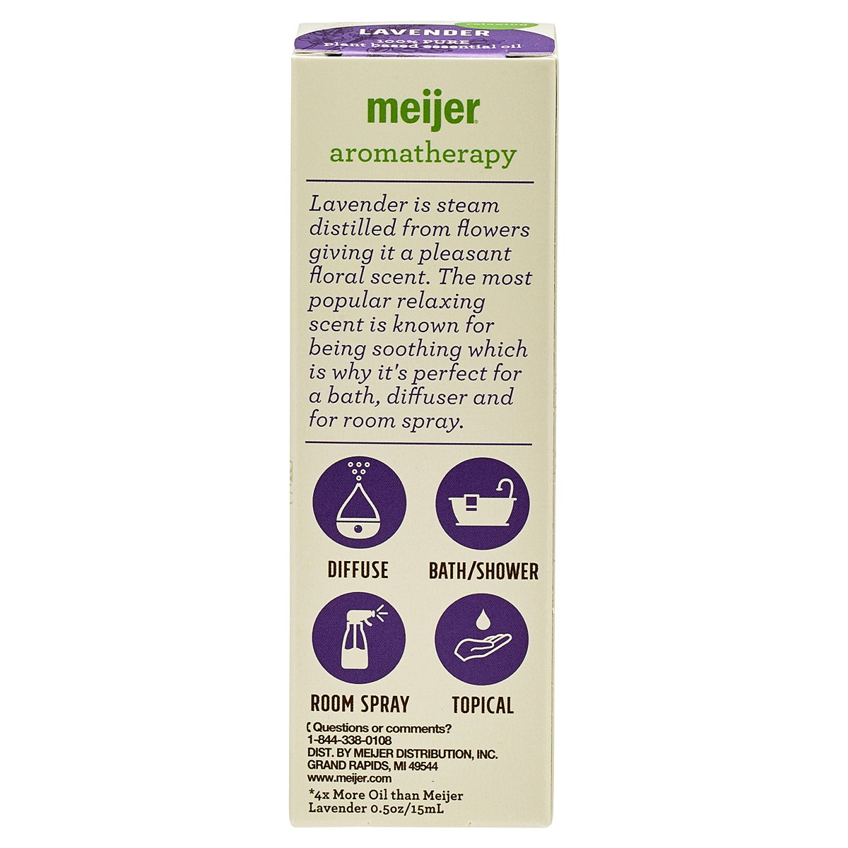 slide 2 of 4, MEIJER WELLNESS Meijer Aromatherapy Lavender Essential Oil, 2 oz
