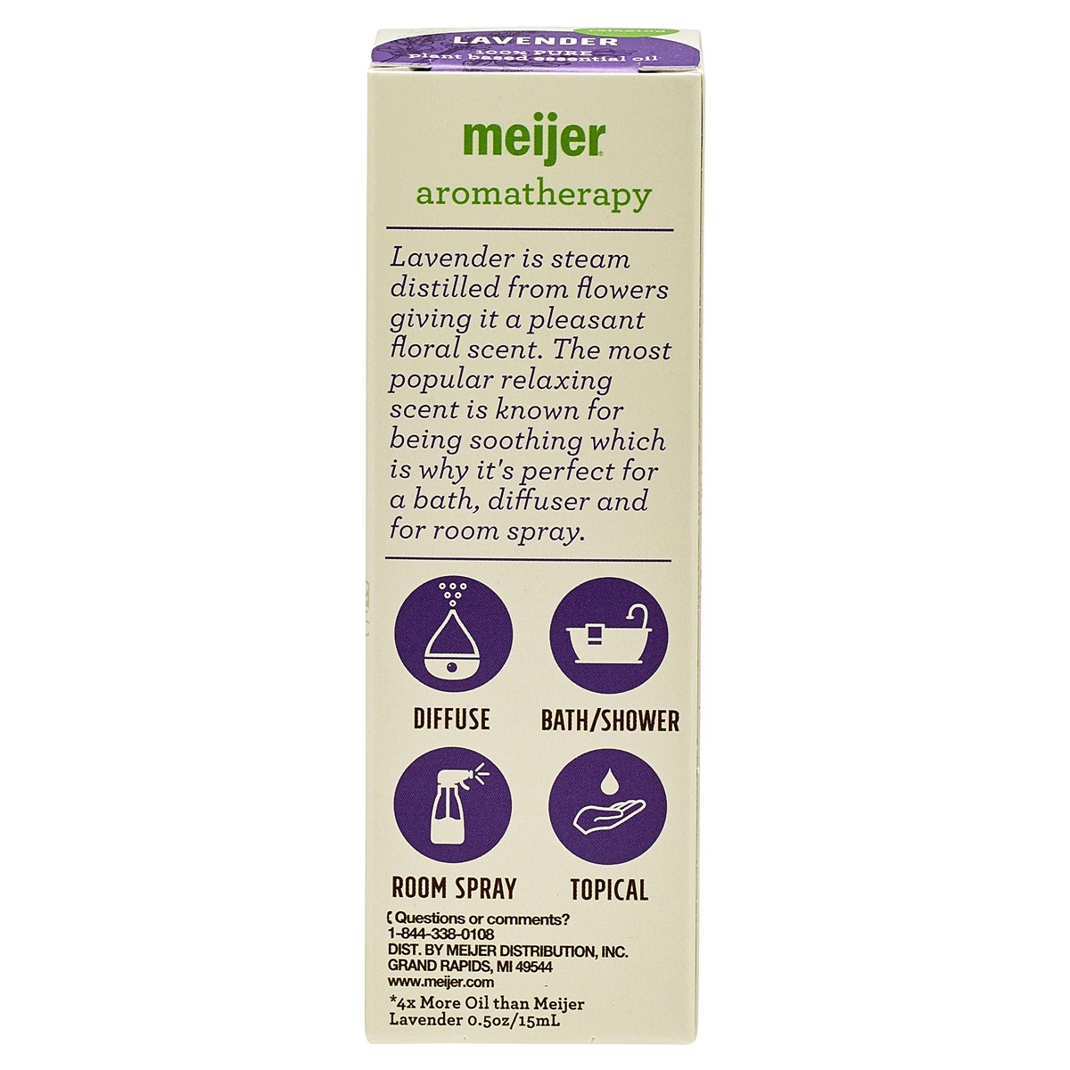 slide 3 of 4, MEIJER WELLNESS Meijer Aromatherapy Lavender Essential Oil, 2 oz