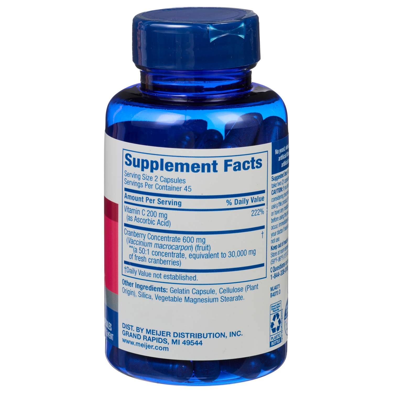 slide 3 of 3, MEIJER WELLNESS Meijer Herbal Triple Strength Cranberry Concentrate 30, 90 ct