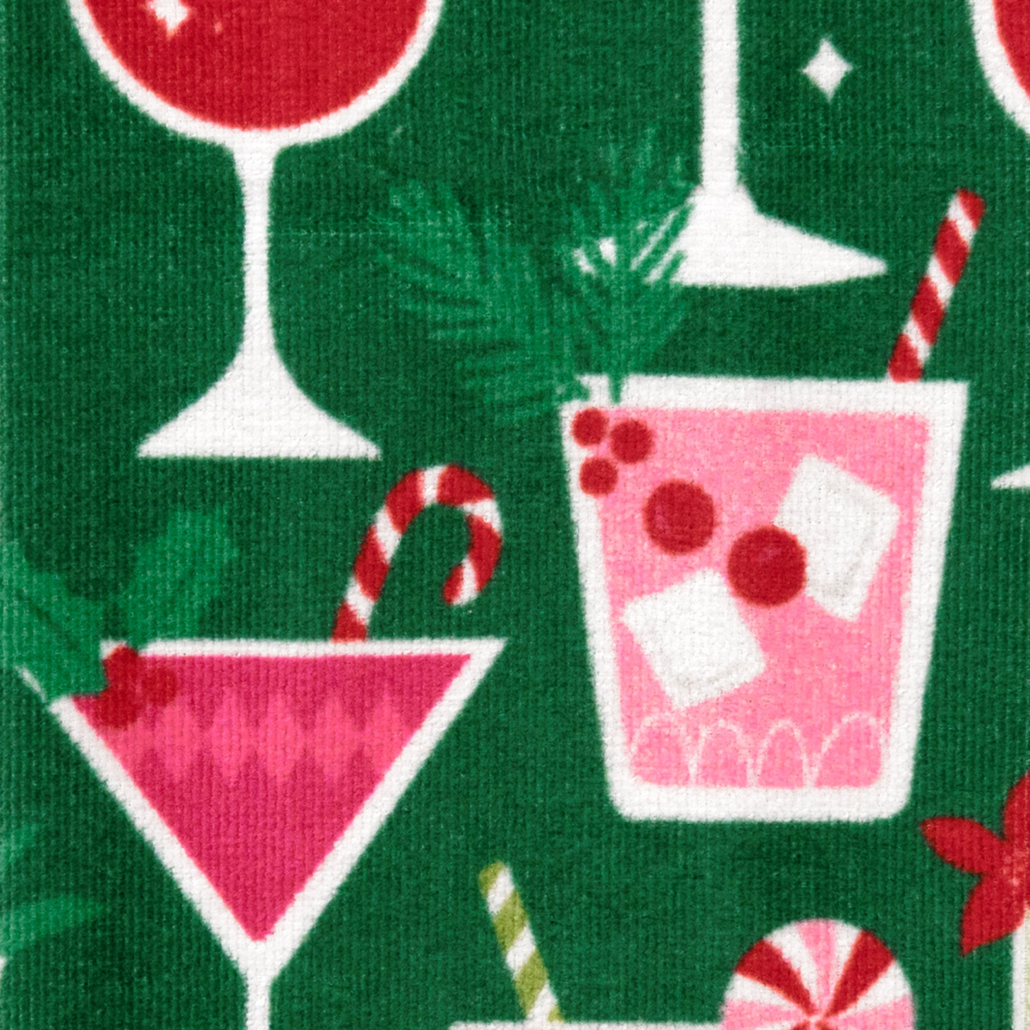 slide 2 of 2, December Home Red Christmas Spirits Digital Print Velour Kitchen Towel, 16 In X 25 In, 1 ct