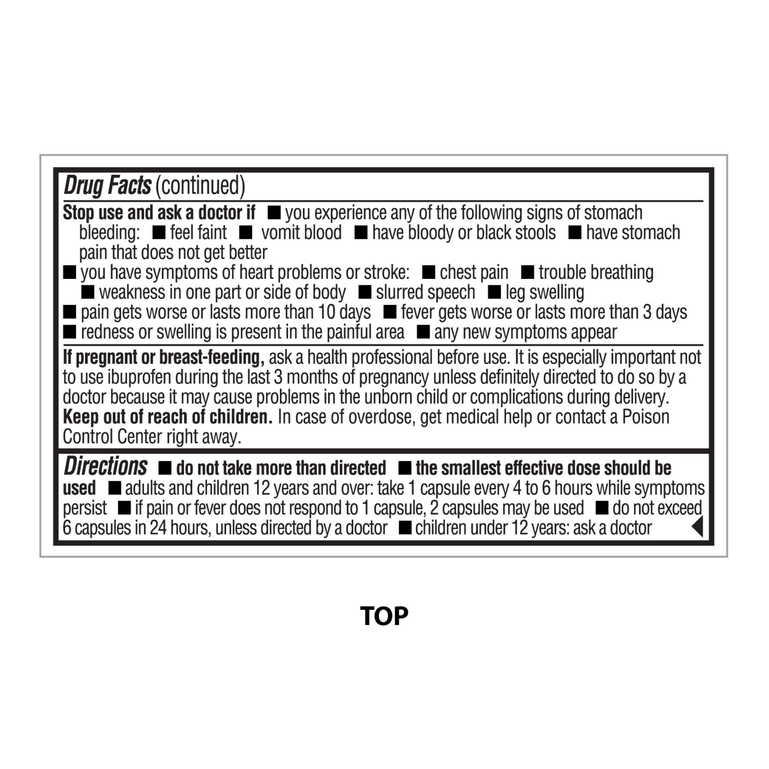 slide 5 of 5, Meijer Ibuprofen Mini Capsules, 20 ct