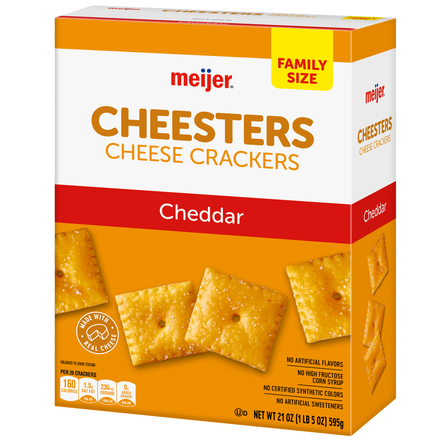 slide 7 of 8, MEIJER CHEESE CRACKERS ORIGINAL FAMILY SIZE 21 OZ, 21 oz