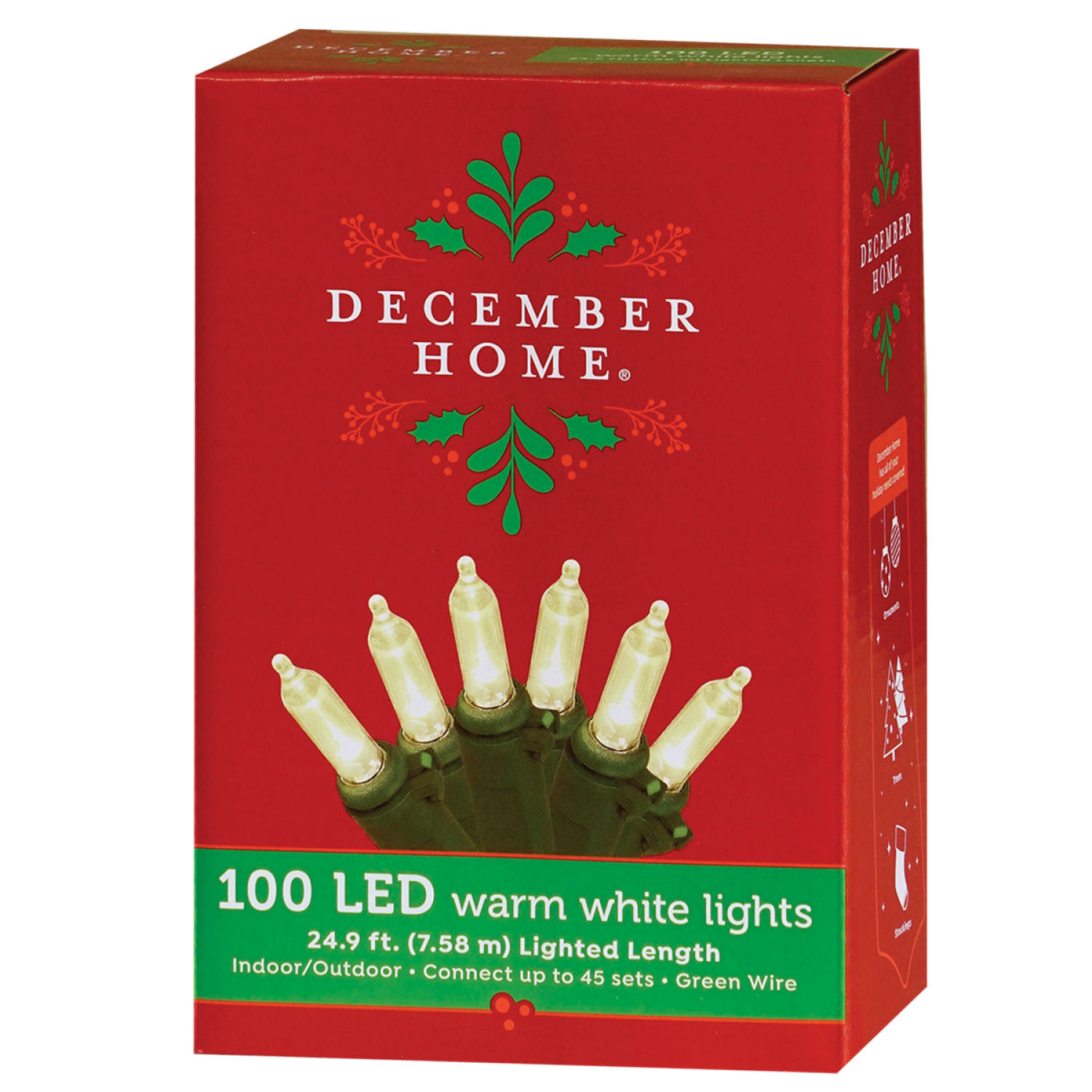 slide 2 of 2, December Home Mini Light, Warm White, 100 Count, 100 ct