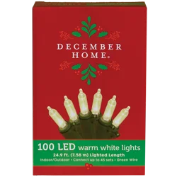 December Home Mini Light, Warm White, 100 Count