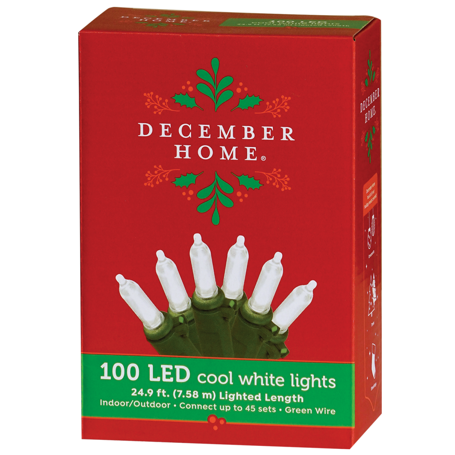 slide 2 of 2, December Home Mini Light, Cool White, 100 Count, 100 ct