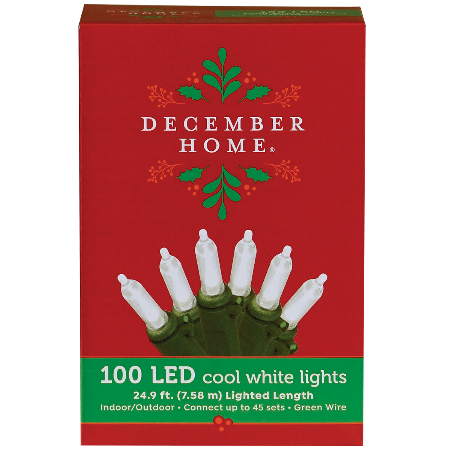 slide 1 of 2, December Home Mini Light, Cool White, 100 Count, 100 ct