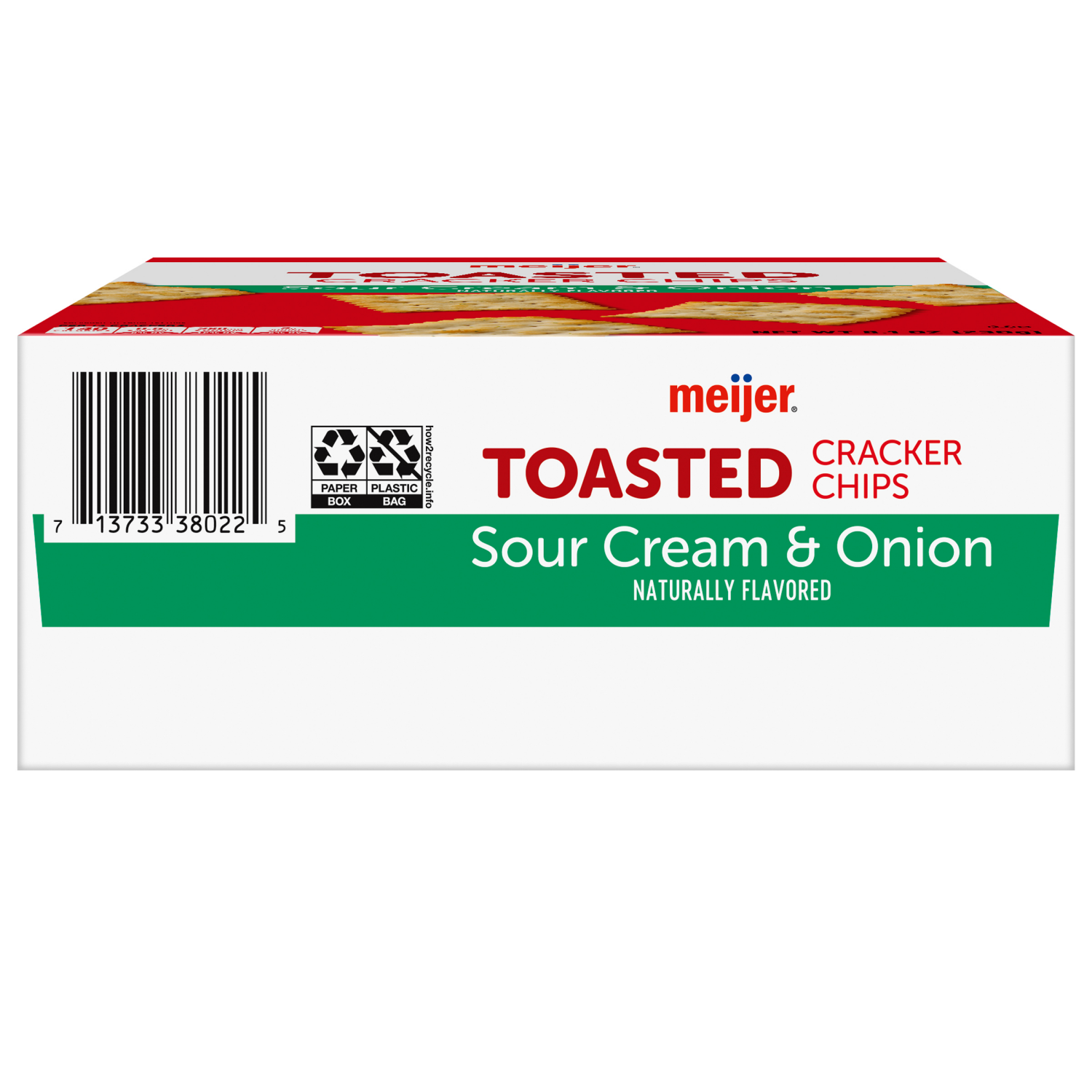 slide 3 of 8, MEIJER TOASTED CRACKER CHIPS SC & ONION 8.1 OZ, 8.1 oz