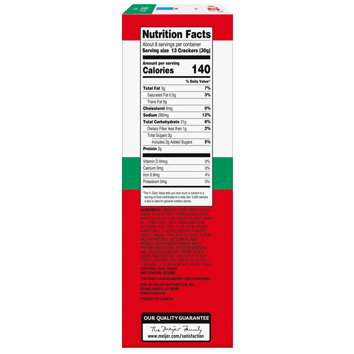 slide 5 of 8, MEIJER TOASTED CRACKER CHIPS SC & ONION 8.1 OZ, 8.1 oz