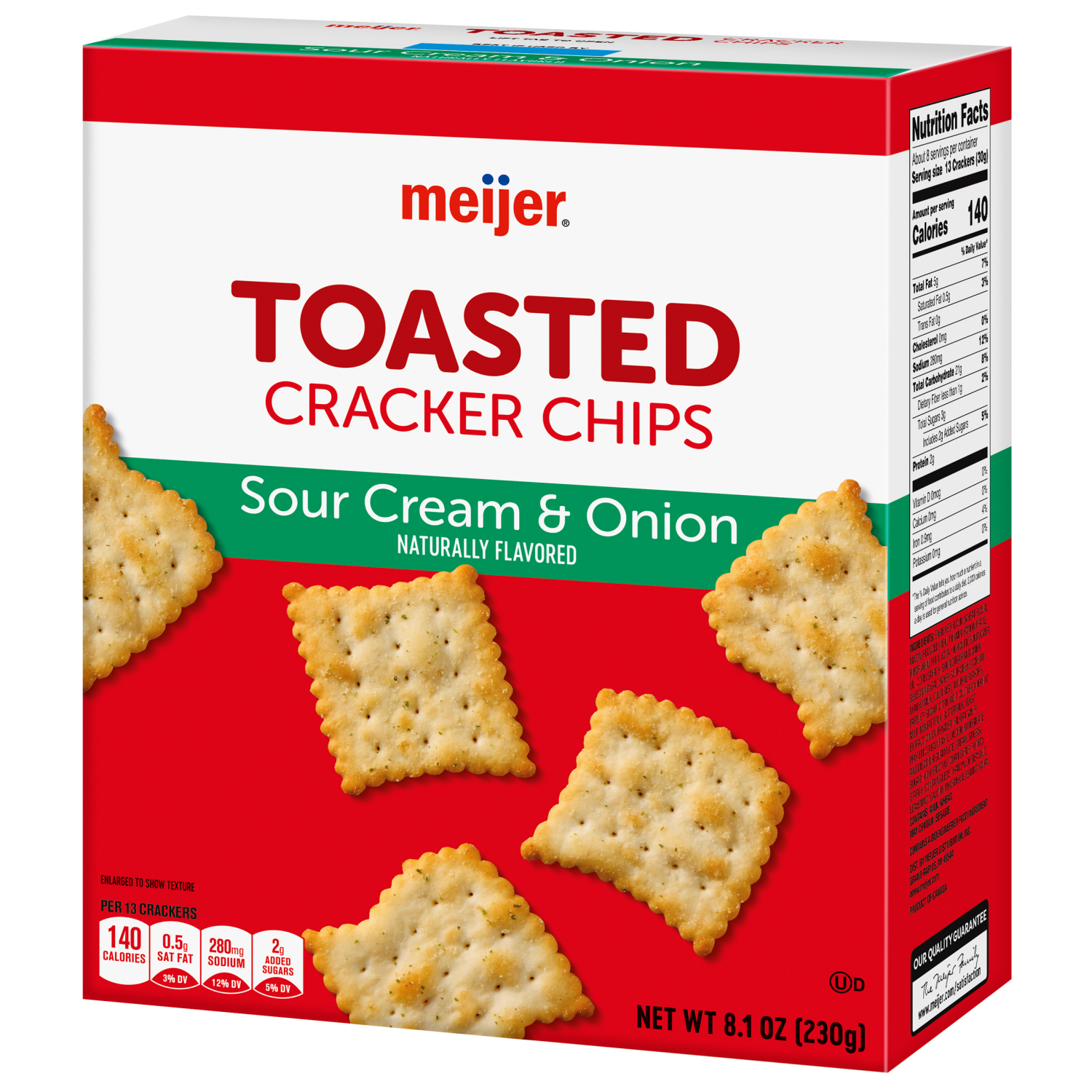 slide 7 of 8, MEIJER TOASTED CRACKER CHIPS SC & ONION 8.1 OZ, 8.1 oz