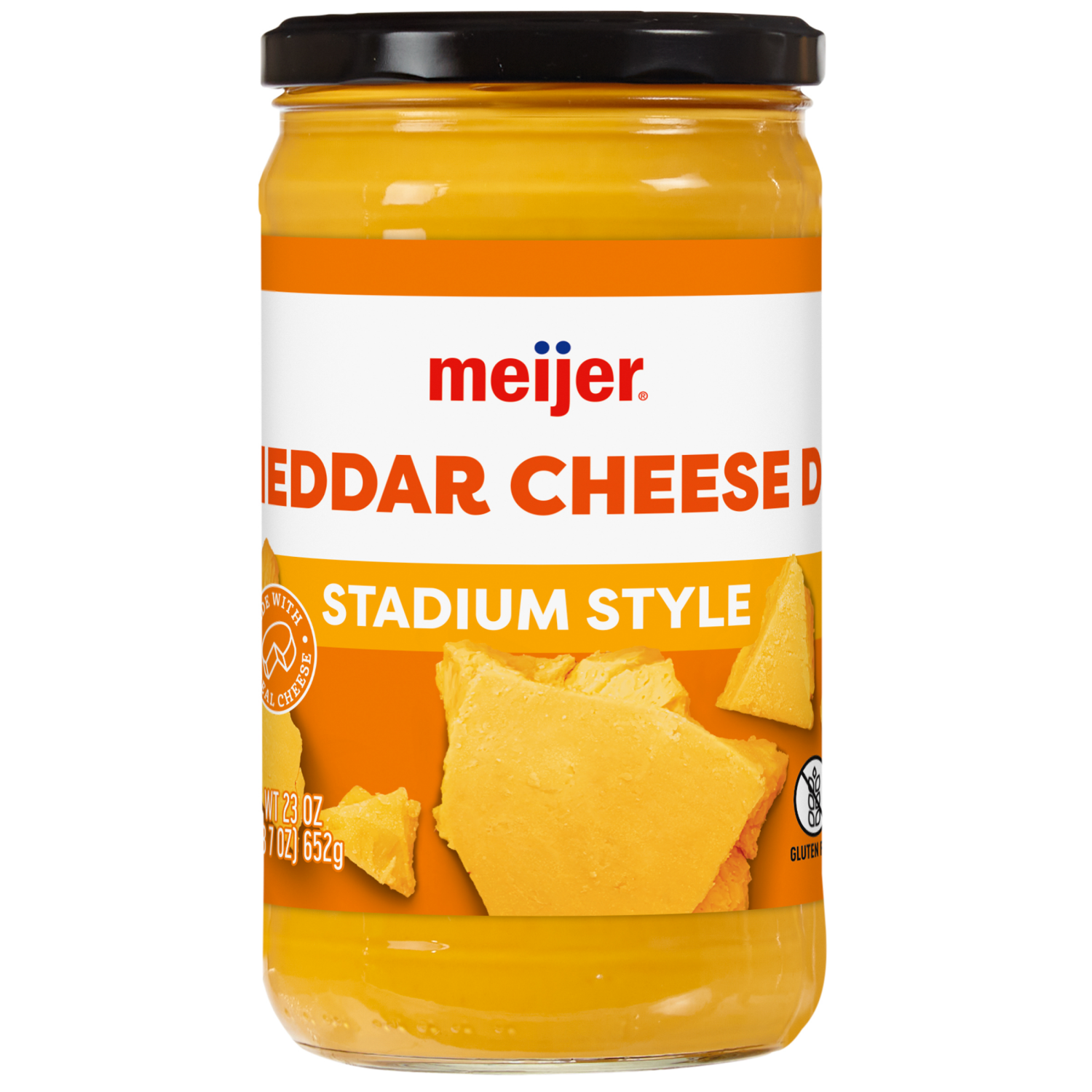 slide 1 of 2, Meijer Stadium Style Cheddar Cheese Dip, 23 oz