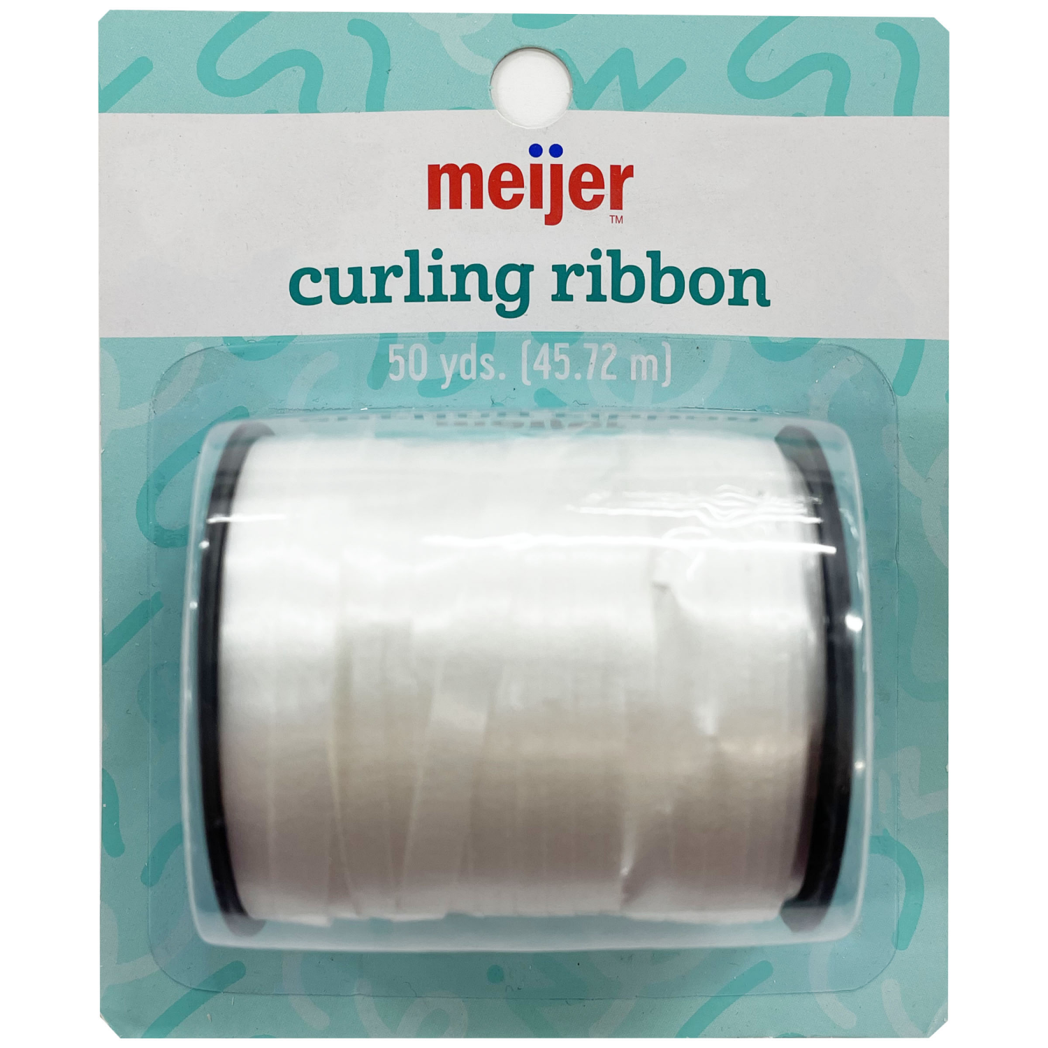 slide 1 of 1, Meijer Curling Ribbon, White, 50 yd, 1 ct