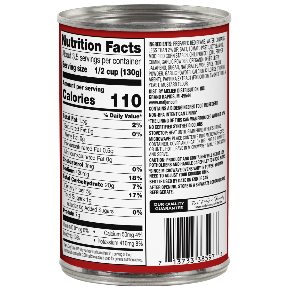 slide 2 of 2, MEIJER CHILI BEANS SELECT HOT 15.5 OZ, 15.5 oz