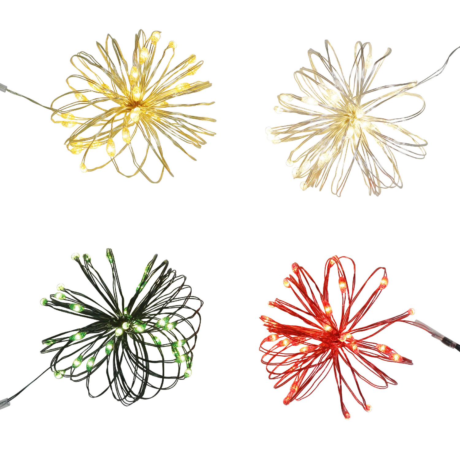 slide 1 of 6, December Home LED Slim Wire Lights, 10 Foot / 30 Count, Assorted Styles, 30 ct