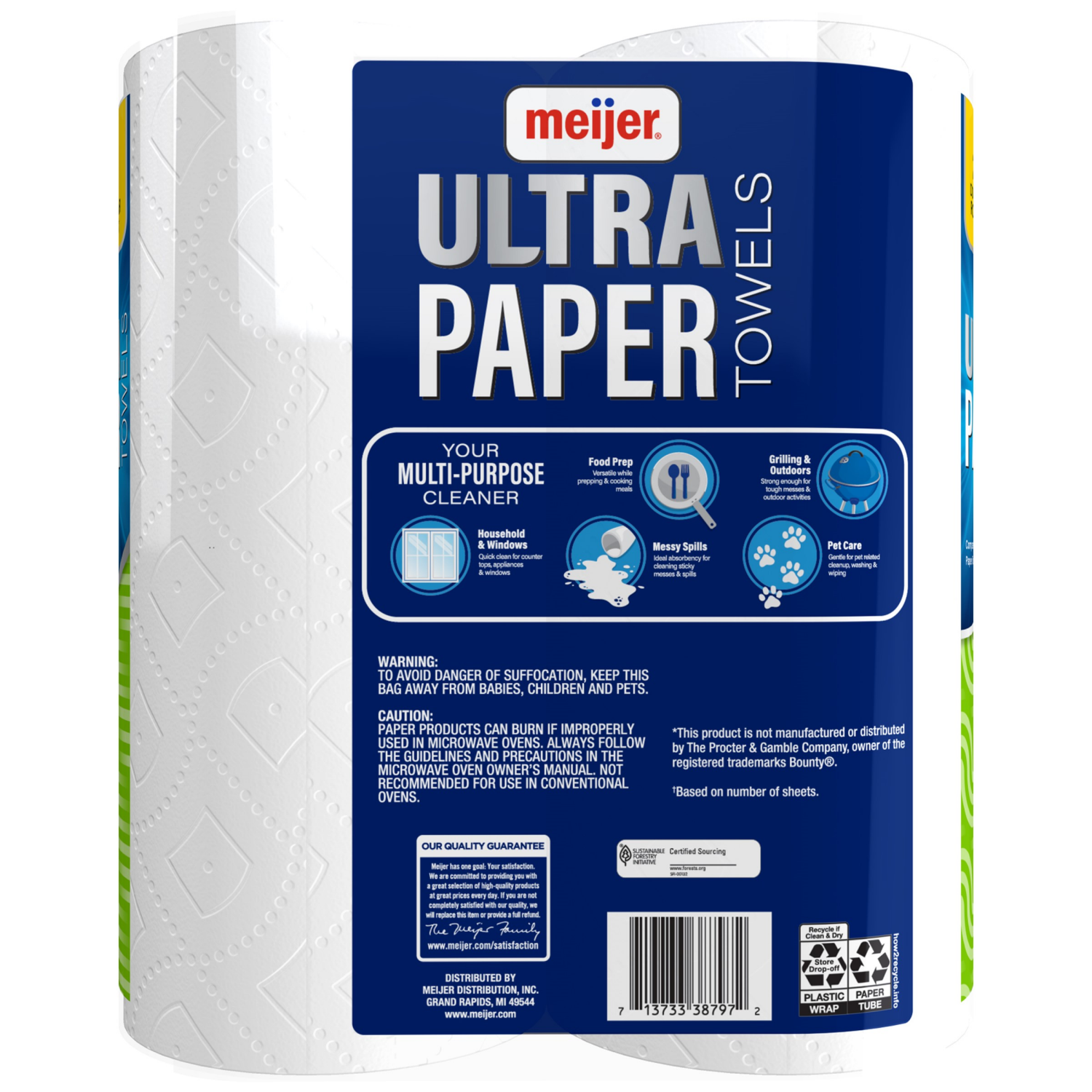 slide 2 of 8, Meijer Ultra Paper Towels, 2 Double Rolls, 2 ct