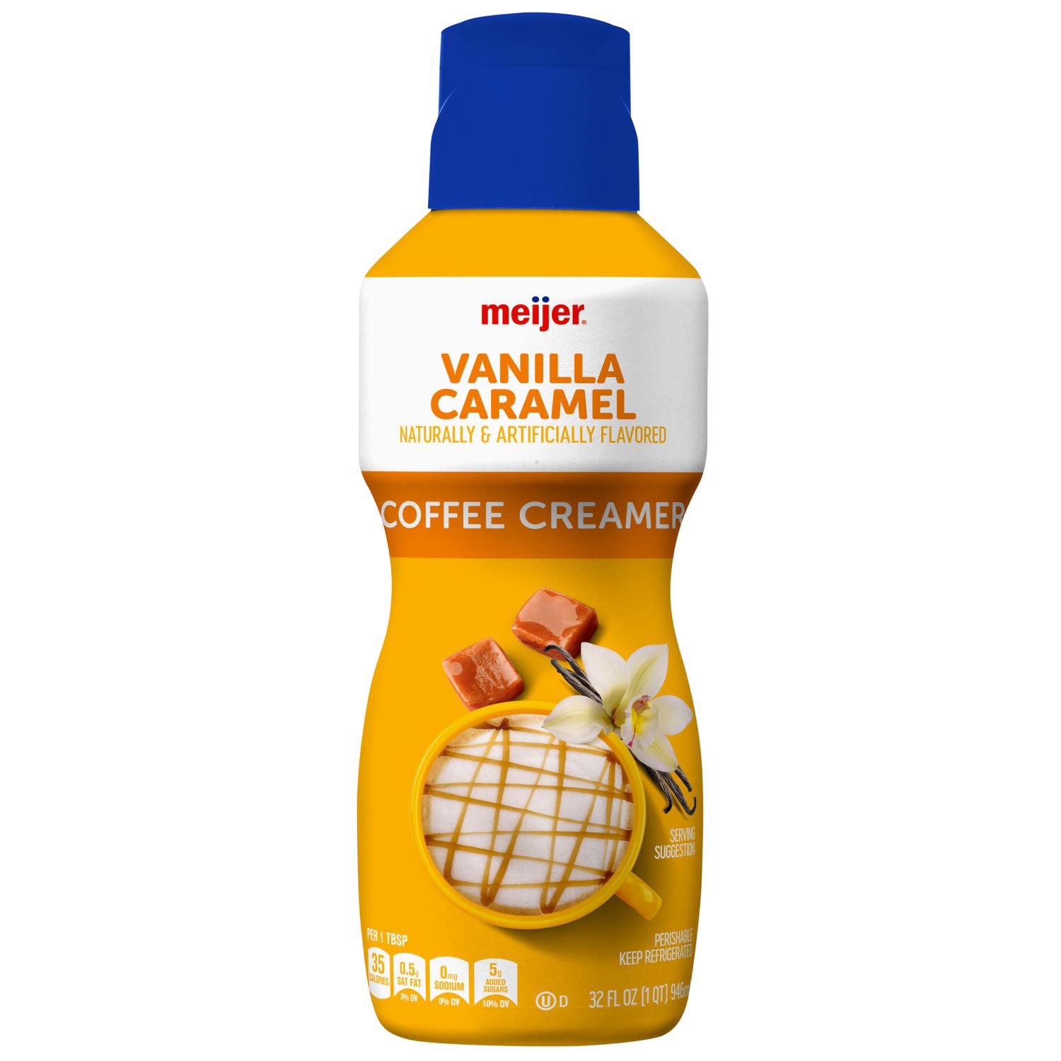 slide 1 of 3, Meijer Vanilla Caramel Coffee Creamer, 32 Oz, 32 oz