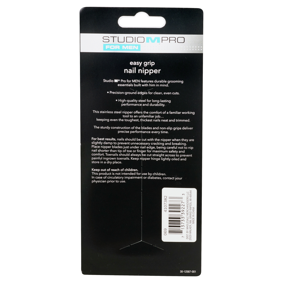 slide 2 of 2, Studio M Pro Mens Easy Grip Nail Nipper, 1 ct