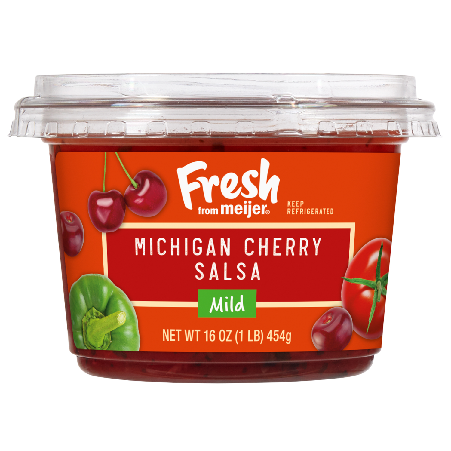 slide 1 of 3, Fresh from Meijer Mild Michigan Cherry Salsa, 16 oz, 16 oz