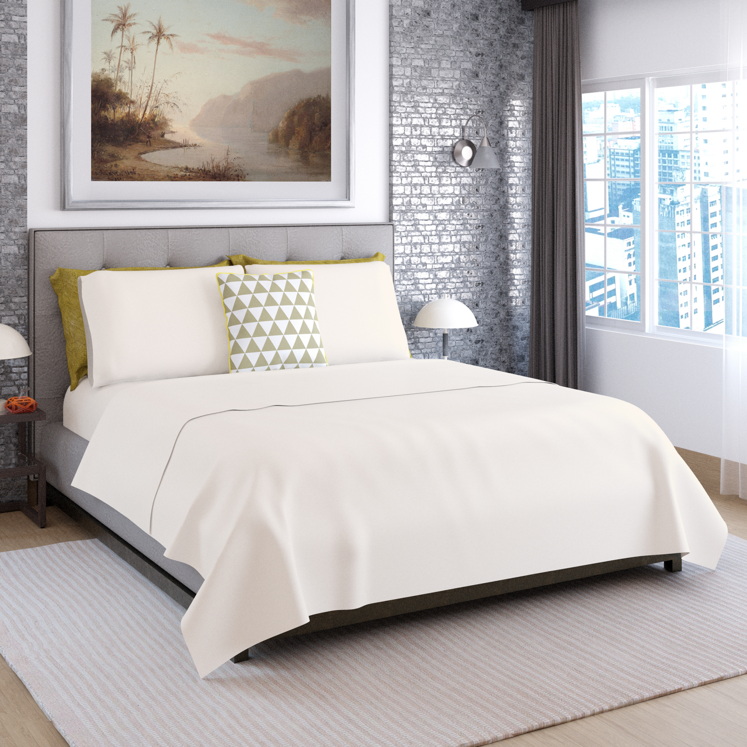 slide 4 of 4, ROOM & RETREAT RR 600 Thread Counts Pillowcase, Standard, 2 pc set, Sugar Swizzle, 2 ct