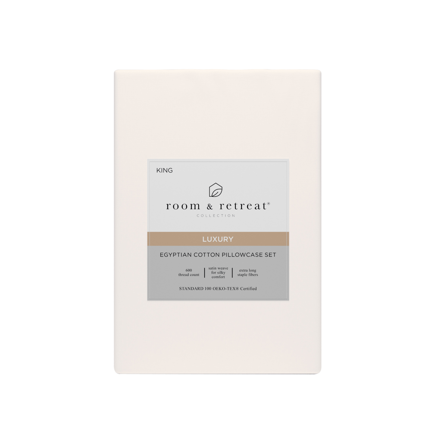 slide 1 of 4, ROOM & RETREAT RR 600 Thread Counts Pillowcase, King, 2 pc set, Sugar Swizzle, 2 ct