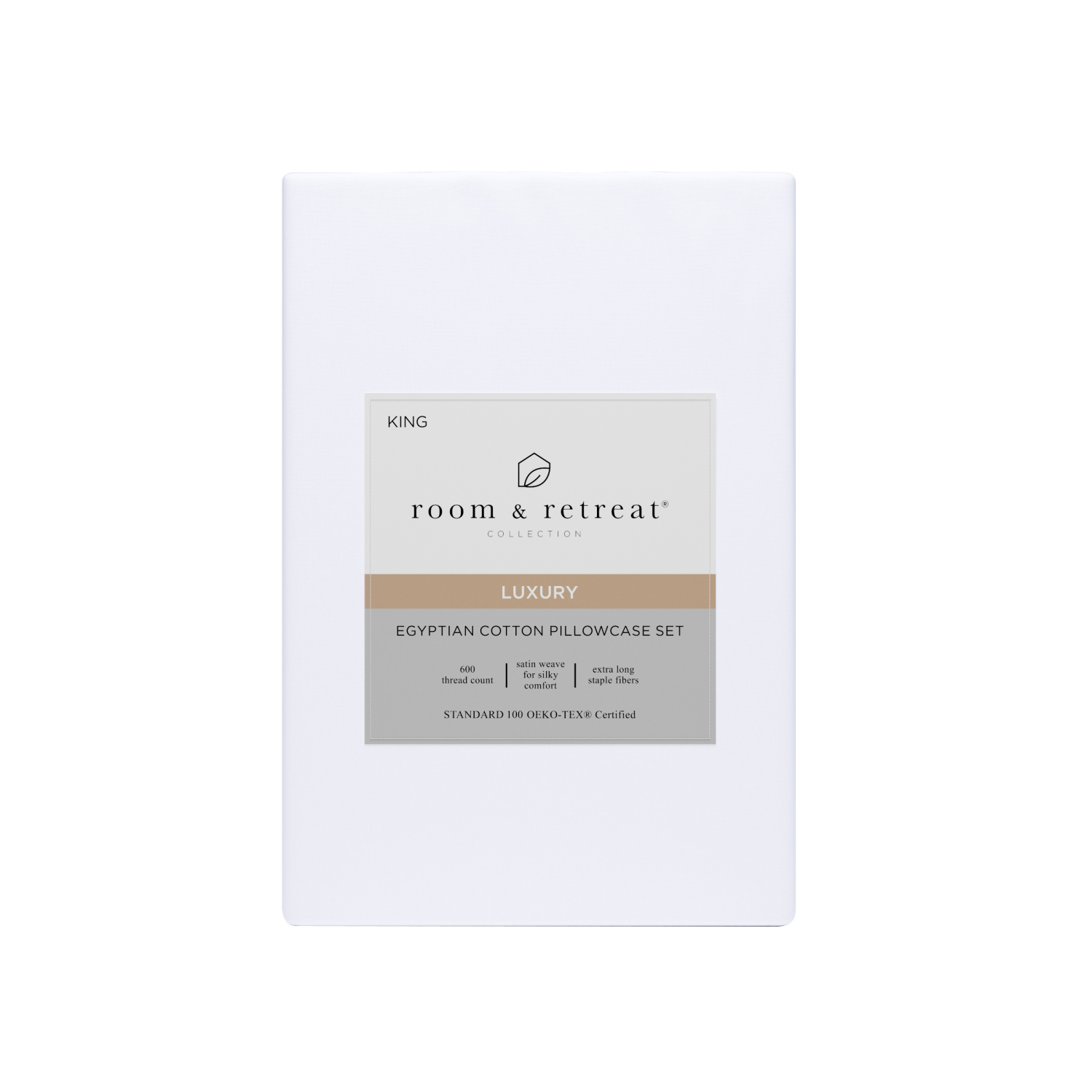 slide 1 of 4, ROOM & RETREAT RR 600 Thread Counts Pillowcase, King, 2 pc set, Brilliant White, 2 ct