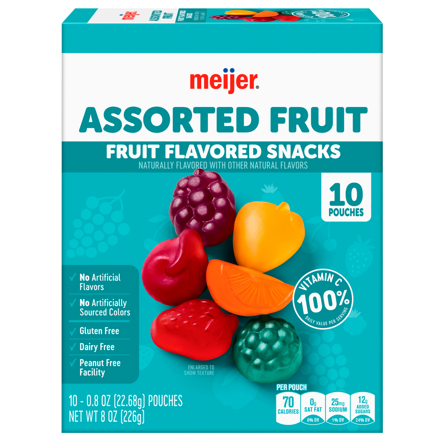 slide 2 of 8, Meijer Assorted Fruit Flavored Snacks, 10 ct