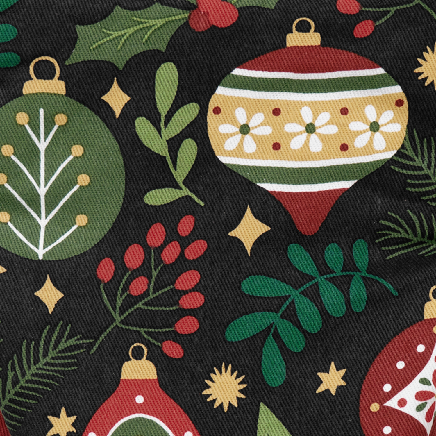 slide 2 of 2, December Home Red Holiday Botanical Poinsettia 2pk Grabber Mitt, 5.5 in x 7.5 in, 2 ct